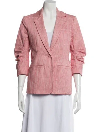 Pre-owned Cinq À Sept Printed Blazer In Pink