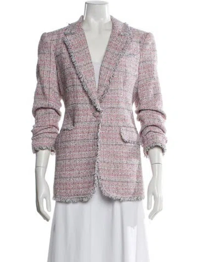 Pre-owned Cinq À Sept Printed Blazer In Pink