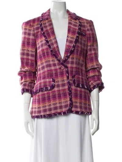 Pre-owned Cinq À Sept Printed Blazer In Pink