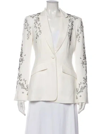 Pre-owned Cinq À Sept Printed Blazer W/ Tags In Neutral