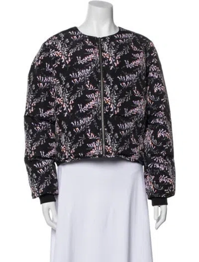 Pre-owned Cinq À Sept Printed Evening Jacket In Blue