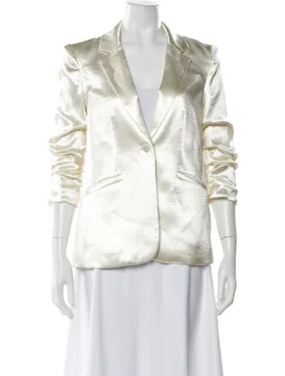 Pre-owned Cinq À Sept Printed Jacket In White