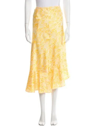 Pre-owned Cinq À Sept Printed Midi Length Skirt In Multi