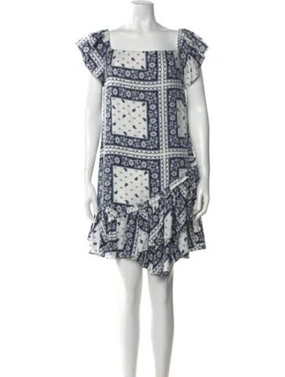 Pre-owned Cinq À Sept Printed Mini Dress In Multi