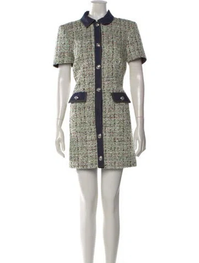 Pre-owned Cinq À Sept Printed Mini Dress In Multi