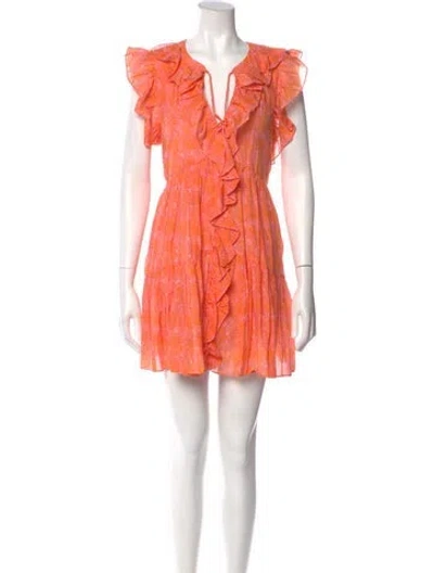 Pre-owned Cinq À Sept Printed Mini Dress In Pink
