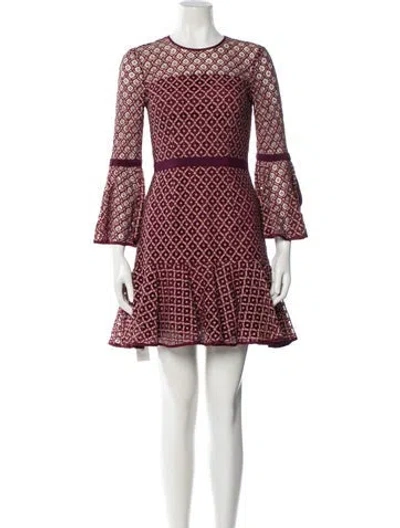 Pre-owned Cinq À Sept Printed Mini Dress In Pink