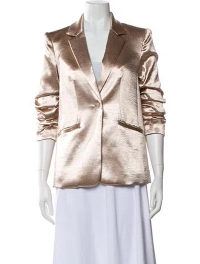 Pre-owned Cinq À Sept Printed Vest In Gold