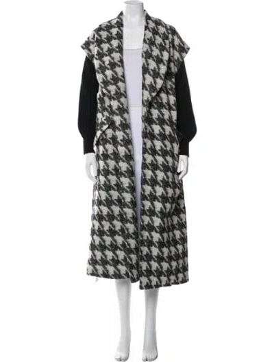 Pre-owned Cinq À Sept Printed Vest In Gray
