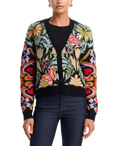 Cinq À Sept Cinq A Sept Psychedellic Amour Embellished Cardigan In Multi