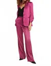 Cinq À Sept Rainer Mid Rise Wide Leg Pant In Dark Ube In Pink