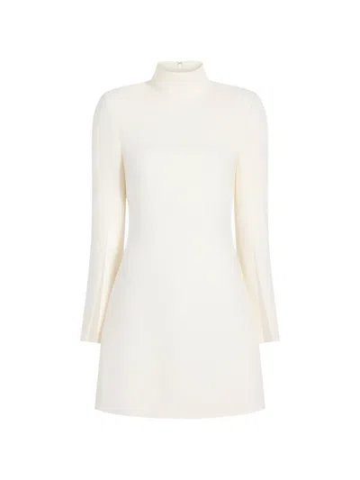 Cinq À Sept Randa Split-sleeve High-neck Mini Dress In White