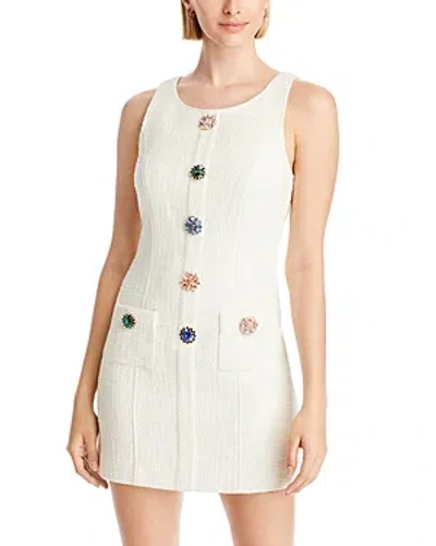 Cinq À Sept Cinq A Sept Randi Embellished Button Dress In Gardenia