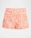 Cinq À Sept Cinq A Sept Lucie Boucle Racquel Shorts In Pink Poppy Mult