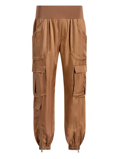 CINQ À SEPT RAVEN ELASTICATED-WAIST CARGO TROUSERS