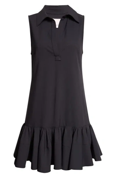 Cinq À Sept Rayne Sleeveless Flounce Hem Dress In Black