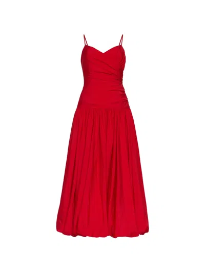 Cinq À Sept 드레이프 드레스 In Red