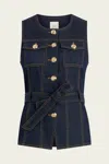Cinq À Sept Reenee Belted Denim Vest
