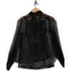 Cinq À Sept Reo Tie Neck Silk Shirt In Black