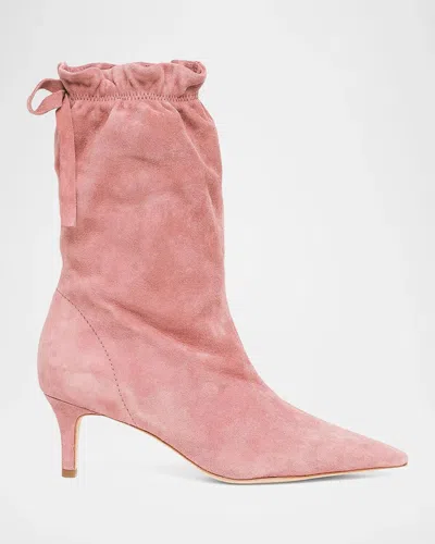Cinq À Sept Resort Alex 65mm Scrunched Ankle Booties In Pink