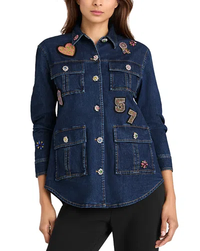 Cinq À Sept Cinq A Sept Retro Love Denim Vera Jacket In Blue