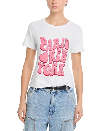 Cinq À Sept Cinq A Sept Retro Paris Heart New York Tee In White