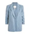 Cinq À Sept Cinq A Sept Chambray Rhinestone Blazer In Blue
