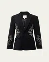 Cinq À Sept Cinq A Sept Women's Rhinestone Paisley Cheyenne Blazer, Black In Black