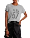 Cinq À Sept Cinq A Sept Rhinestone Paris Cotton Tee In Heather Grey/silver