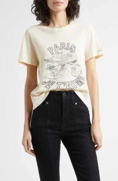 Cinq À Sept Rhinestone Paris Graphic T-shirt In Nude