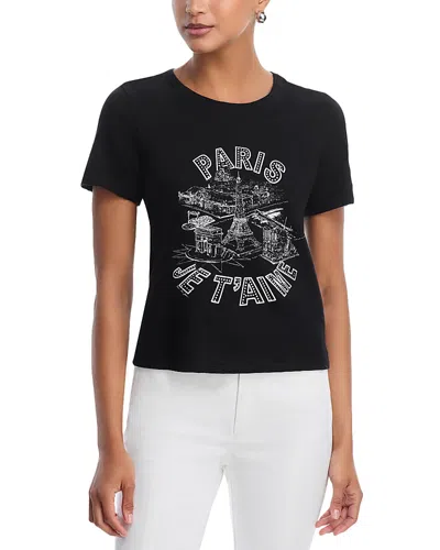 Cinq À Sept Cinq A Sept Rhinestone Paris Je T'aime Shrunken Tee In Multi