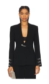 Cinq À Sept Cinq A Sept Cheyenne Rhinestone Pin Blazer In Black