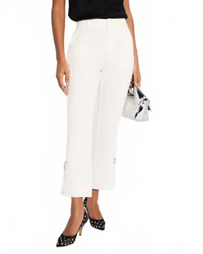 Cinq À Sept Rhinestone Pin Cropped Kerry Pant In Ivory In White