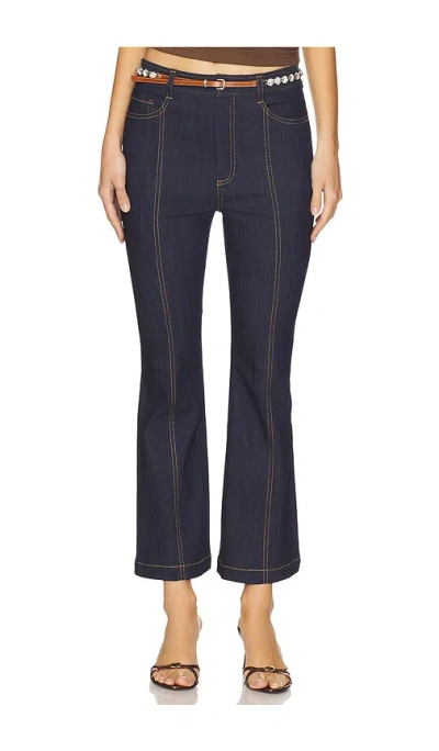 Cinq À Sept Rhinestone Shannon Pant In Navy