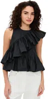 Cinq À Sept Ricki Top Black In Black