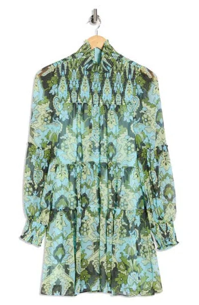 Cinq À Sept Rika Long Sleeve Dress In Green