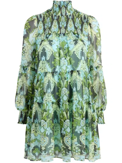 Cinq À Sept Rika Mini Dress In Green