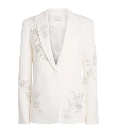 Cinq À Sept Cinq A Sept Rococo Embroidered Karlie Blazer In White
