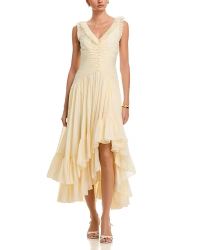 Cinq À Sept Cinq A Sept Rosalba Ruffled Dress In Neutral