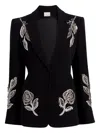 Cinq À Sept Cinq A Sept Karlie Metallic Paisley Blazer In Black