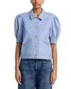 Cinq À Sept Cinq A Sept Roselyn Puffed Sleeve Jacket In Maritime