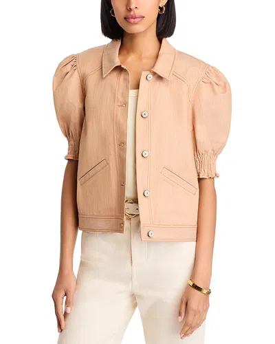 Cinq À Sept Cinq A Sept Roselyn Puffed Sleeve Jacket In Sahara