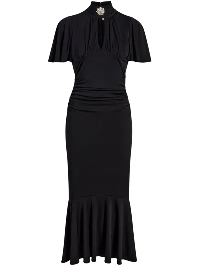Cinq À Sept Jersey Rosita Midi Dress In Black