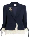Cinq À Sept Roxie Blazer In Navy/ivory