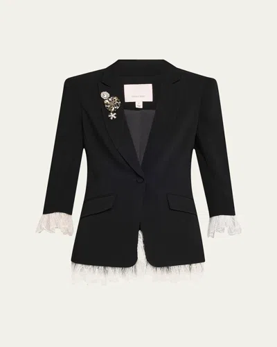 Cinq À Sept Roxie Blazer W/ Lace In Black