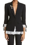 Cinq À Sept Roxie Crepe Blazer In Black