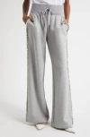 Cinq À Sept Cinq A Sept Ruffled Rhinestone Trim Pants In Gray