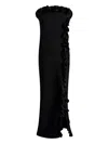 Cinq À Sept Ruffle-detail Strapless Gown In Black