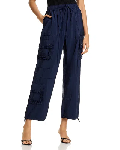 Cinq À Sept Cinq A Sept Ruffle Parachute Pants In Navy