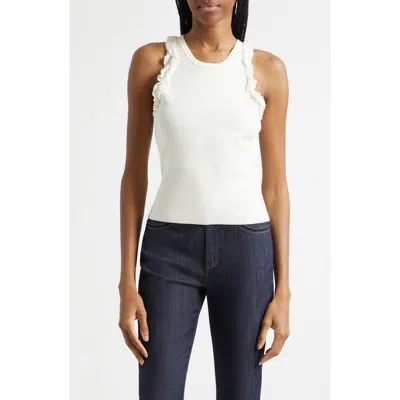 Cinq À Sept Ruffle Tank In White